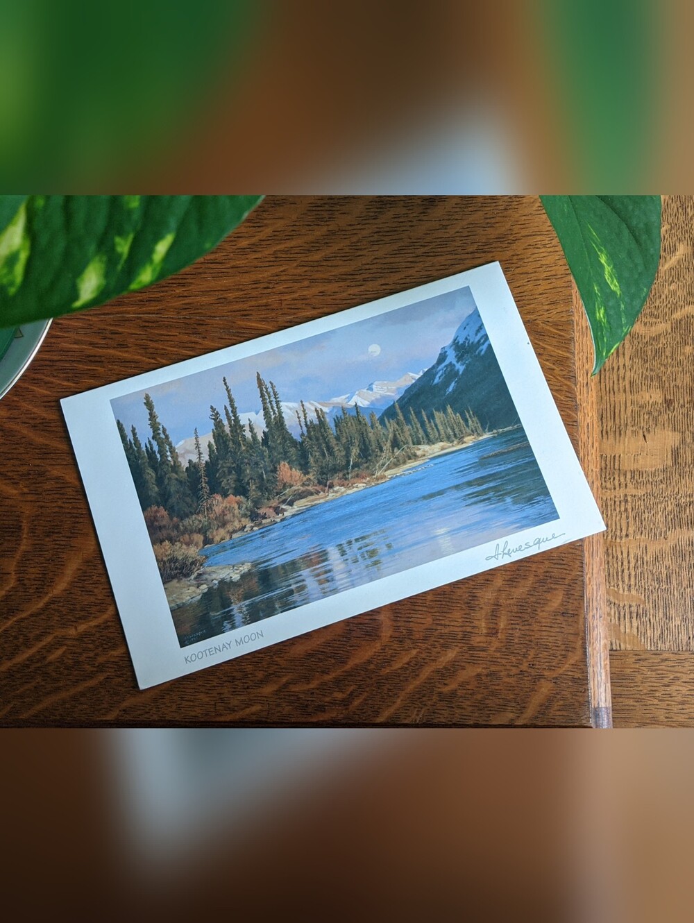 "Kootenay Moon" BC Rocky Mountains Isabel Levesque Frameable Art Card